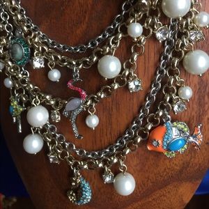 Ann Taylor sea creature inspired bib necklace